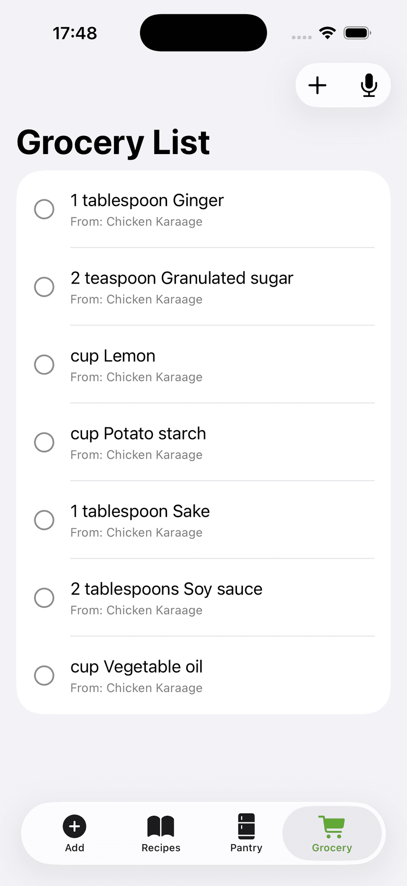 CookFlic Know what's missing, shop smarter - screen 2